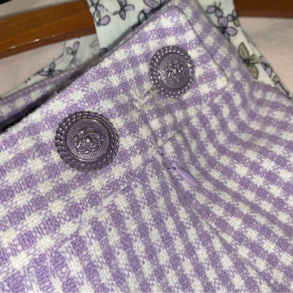 Zara Lavender Gingham Skort - Picture 8 of 12